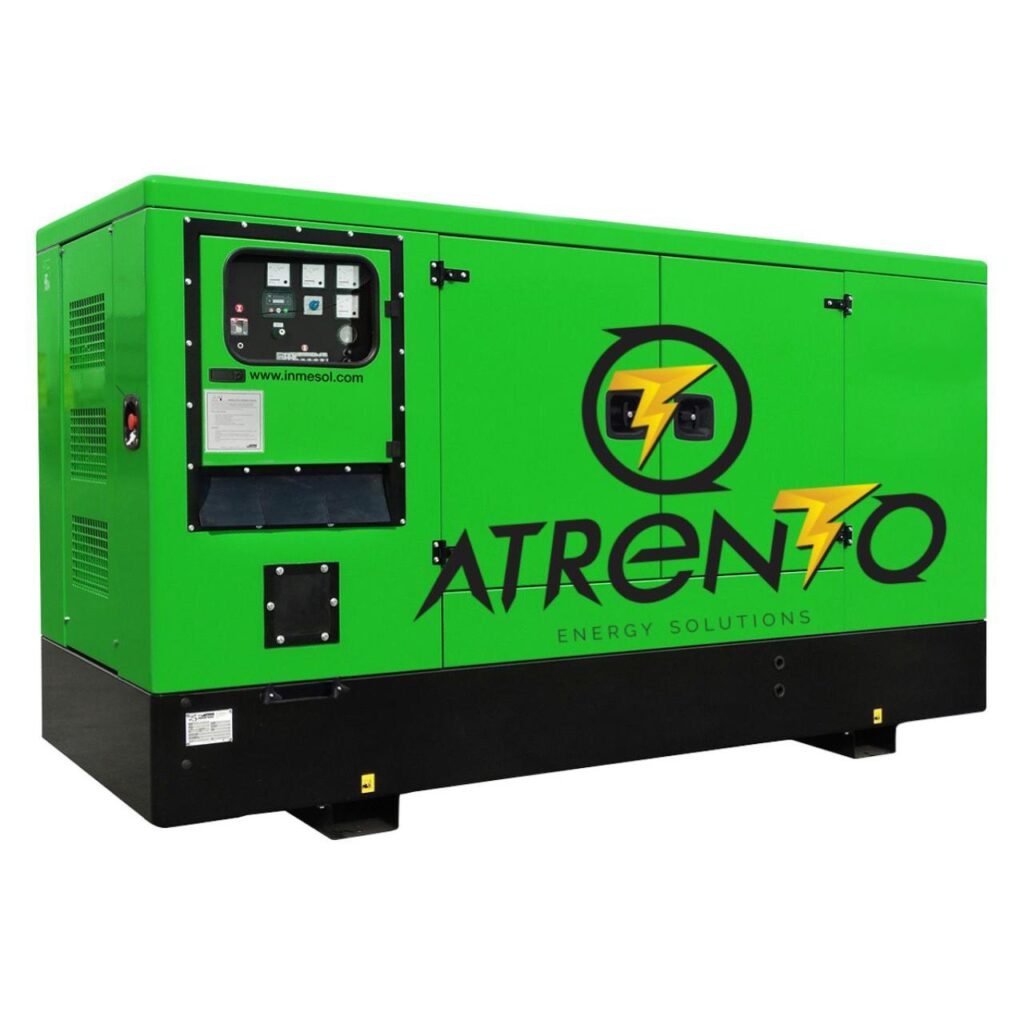 Generador eléctrico eficiente Atrento, energía limpia para industrias.