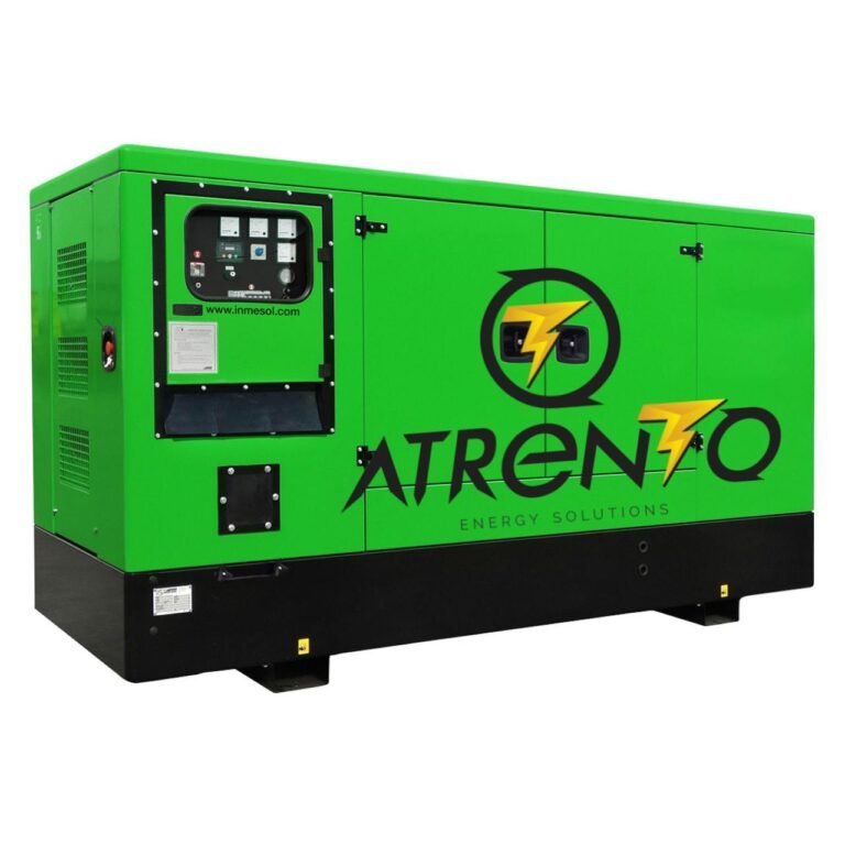 Generador eléctrico eficiente Atrento, energía limpia para industrias.